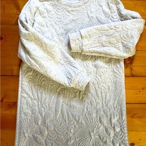 Ombré Zara quilted print dress cream to silver colour